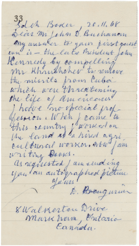 Lot 344 David Ben-Gurion Autograph Letter Signed, Commenting on Kennedy, Khrushchev, and the Cuban Missile Crisis
