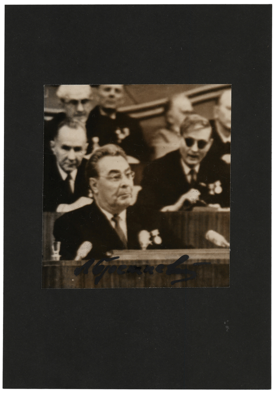 Lot 347 Leonid Brezhnev Signed Photograph