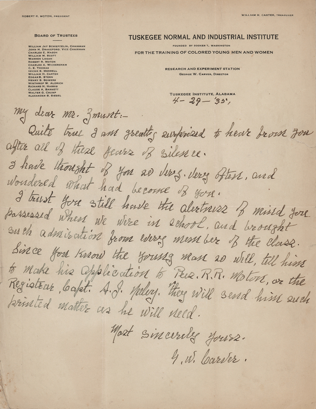 Lot 356 George Washington Carver Autograph Letter Signed