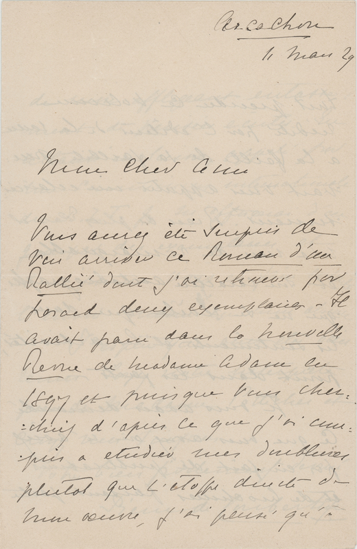 Lot 792 Pierre de Coubertin Autograph Letter Signed