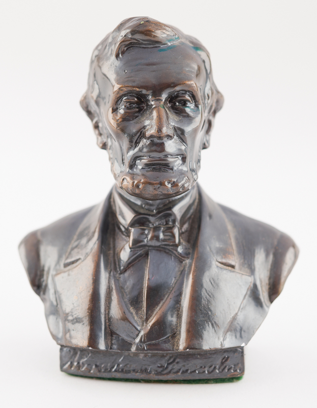 Lot 166 Richard Nixon's Brass Bust Statue of Abraham Lincoln