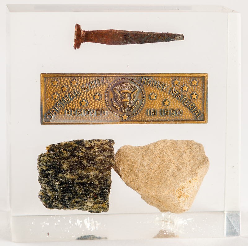 Lot 222 White House 1950 Renovation Relics Paperweight