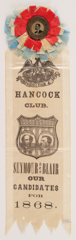 Lot 420 Horatio Seymour and Francis Preston Blair, Jr. 1868 Presidential Campaign Ribbon