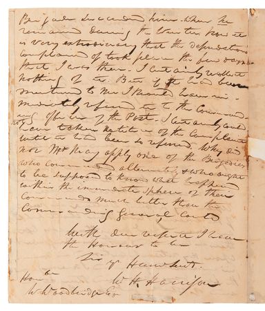 Lot #21 William Henry Harrison Autograph Letter Signed on the Recapture of Detroit in the War of 1812 - Image 2