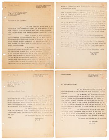 Lot #314 Albert Einstein Typed Letter Signed to an Aryan German on the Rise of Nazism (1933): 