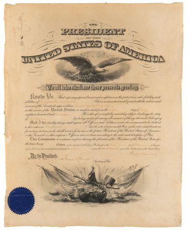 Lot #96 Grover Cleveland Document Signed as President, Commissioning a Future Explorer of Alaska - Image 1