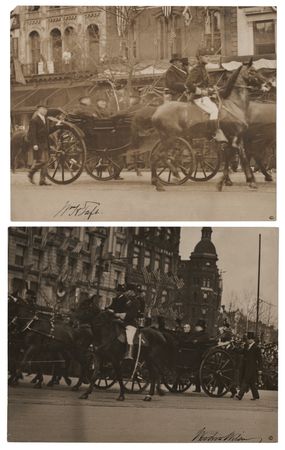 Lot #46 William H. Taft and Woodrow Wilson (2) Signed 1913 Inaugural Parade Photographs - Image 1