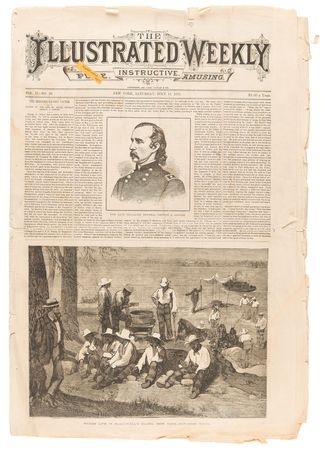 Lot #474 [George A. Custer] Ephemera Lot with The Illustrated Weekly (July 15, 1876), Reporting on the Battle of the Little Bighorn - Image 2
