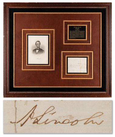 Lot #33 Abraham Lincoln Autograph Endorsement Signed as President, Endorsing Former Ohio Governor David Tod - Image 1