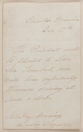 Lot #34 Mary Todd Lincoln Autograph Letter, Inaugural Gown Relic, and Hair Strands - Image 2