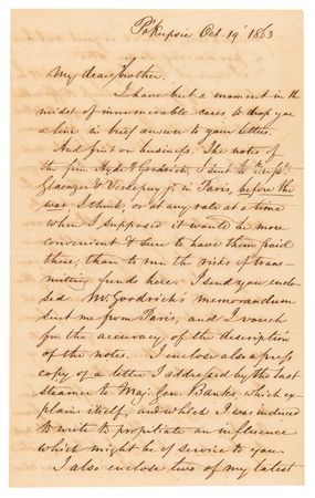 Lot #403 Samuel Morse War-Dated Autograph Letter Signed to a Famed Confederate Swordmaker - Image 1