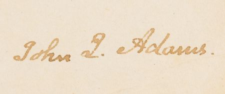 Lot #18 John Quincy Adams Autograph Letter Signed on the Louisiana Purchase: 