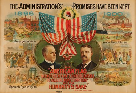 Lot #41 William McKinley and Theodore Roosevelt Original 1900 Campaign Poster (22.5˝ x 15.5˝) - Image 2