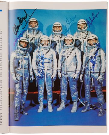 Lot #526 Astronauts Multi-Signed (100+) Book, Including (17) Apollo and (6) Mercury Astronauts - Image 1