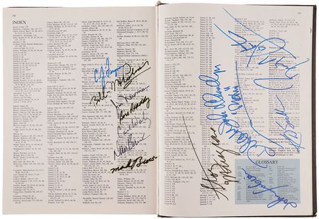 Lot #526 Astronauts Multi-Signed (100+) Book, Including (17) Apollo and (6) Mercury Astronauts - Image 4