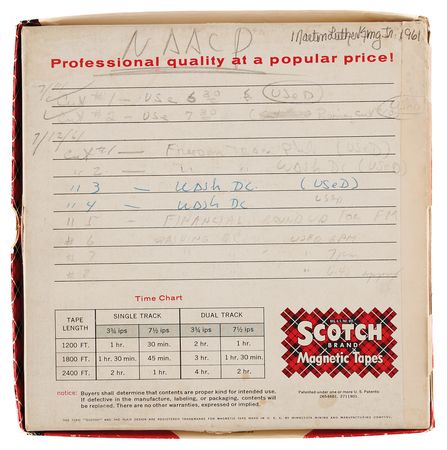 Lot #290 Martin Luther King, Jr. Original Reel-to-Reel Audio Tape of a 1961 Interview on Politics and the Civil Rights Movement: 