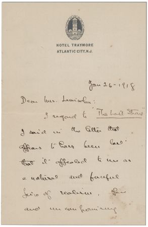 Lot #594 Theodore Dreiser Autograph Letter Signed, Reviewing a Tragedy: 