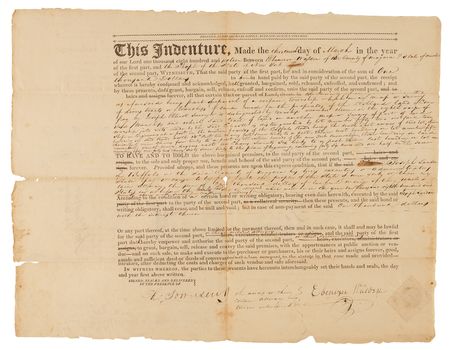 Lot #214 Martin Van Buren Document Signed - Image 1