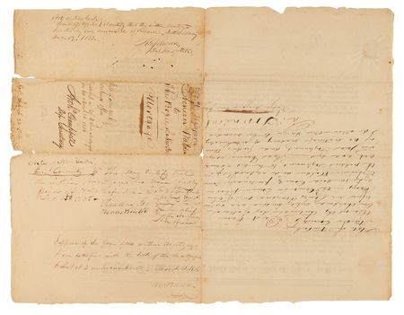 Lot #214 Martin Van Buren Document Signed - Image 2
