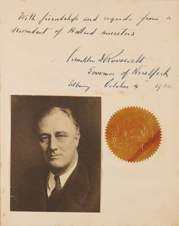Lot #193 Franklin D. Roosevelt Signature - Image 1