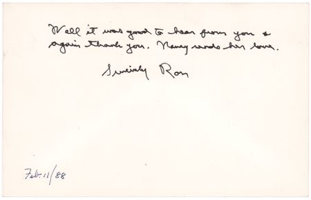 Lot #176 Ronald Reagan Autograph Letter Signed as President, Celebrating His 77th Birthday: 