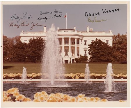 Lot #103 First Ladies (6) Signed Photograph - Truman, Johnson, Ford, Carter, Reagan, and Bush - Image 1