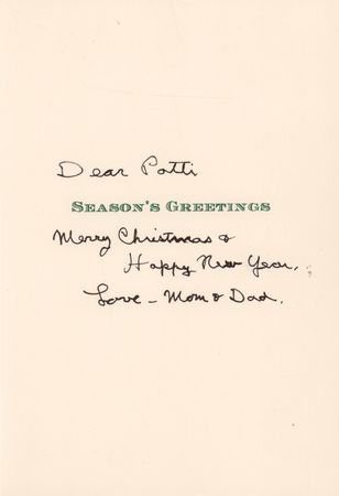 Lot #183 Ronald Reagan Signed Christmas Card to His Daughter, Patti Davis - Image 1