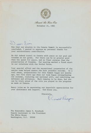 Lot #184 Ronald Reagan Typed Letter Signed as