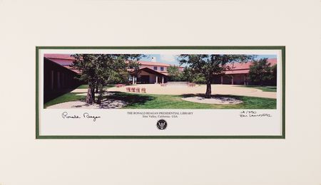 Lot #186 Ronald Reagan Signed Panoramic Photograph (Ltd. Ed. #14/250) - Image 1