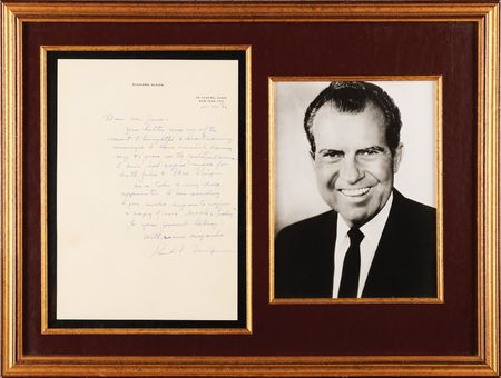 Lot #163 Richard Nixon Autograph Letter Signed: 
