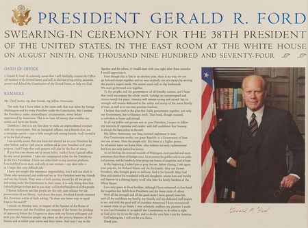 Lot #110 Gerald Ford Oversized Signed Print - Image 2