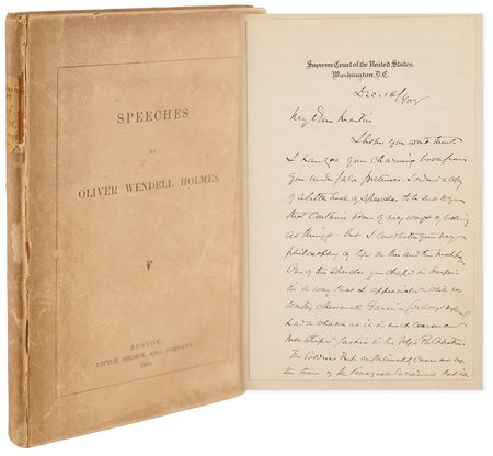 Lot #380 Oliver Wendell Holmes, Jr. Autograph