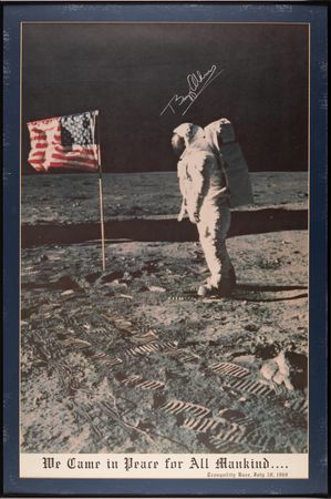 Lot #522 Buzz Aldrin Signed Poster (Ltd. Ed. #561/1969) - 24.25˝ x 36.25˝ - Image 1