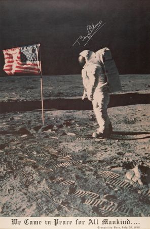 Lot #522 Buzz Aldrin Signed Poster (Ltd. Ed. #561/1969) - 24.25˝ x 36.25˝ - Image 2