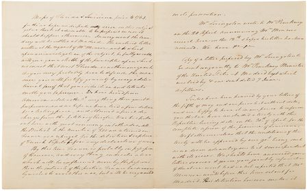 Lot #245 Louisiana Purchase: Contemporary Copy of James Monroe and R. R. Livingston's Announcement of the Louisiana Purchase - Image 2