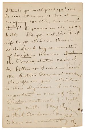 Lot #309 Thomas Edison Autograph Letter Signed on the Installation of Electric Lighting in New York City - Image 3