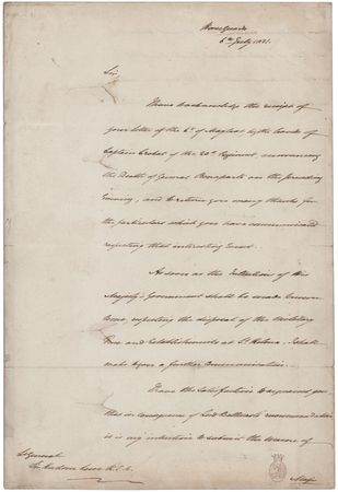 Lot #453 Napoleon: Frederick, Duke of York Letter Signed Acknowledging 