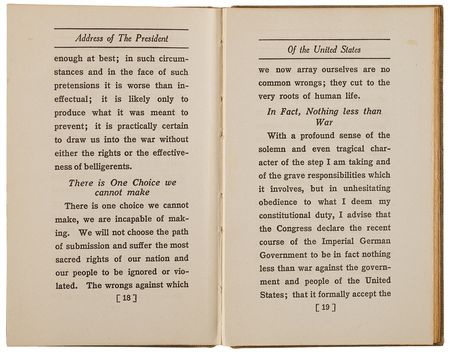 Lot #47 Woodrow Wilson Signed Book as President - The President's War Message - Image 7