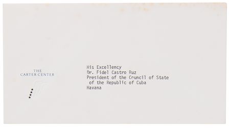 Lot #60 Jimmy Carter Typed Letter Signed to Fidel Castro, 