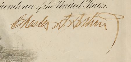 Lot #78 Chester A. Arthur Document Signed as President, Appointing a Master in the Navy - Image 2