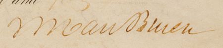 Lot #212 Martin Van Buren Document Signed as President - Scalloped-Top Ship's Pass - Image 2