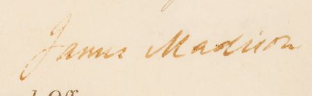 Lot #156 James Madison Document Signed as President - Image 2