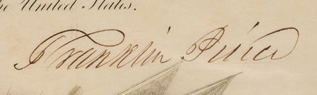 Lot #173 Franklin Pierce Document Signed as President, Appointing a Master in the Navy - Image 2