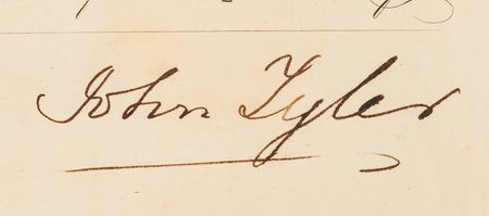 Lot #24 John Tyler Document Signed as President, Appointing a Naval Officer for the District of New York - Image 2