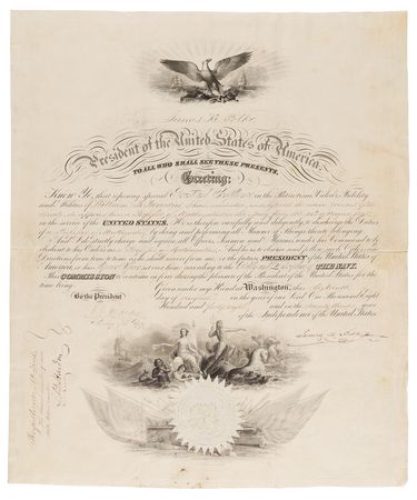 Lot #26 James K. Polk Document Signed as President, Appointing a Professor of Mathematics in the Navy - Image 1
