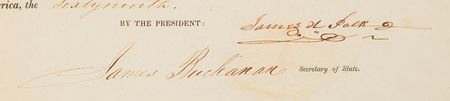 Lot #27 James K. Polk and James Buchanan Document Signed as President and Secretary of State, Appointing the White House Architect's Son as U.S. Attorney - Image 2