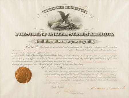 Lot #44 Theodore Roosevelt Document Signed as President, Appointing an Assistant Surgeon - Image 2