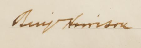 Lot #40 Benjamin Harrison Document Signed as President - Image 3