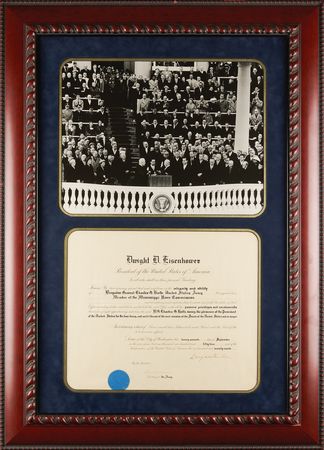 Lot #100 Dwight D. Eisenhower Document Signed as President, Appointing a Member of the Mississippi River Commission - Image 1