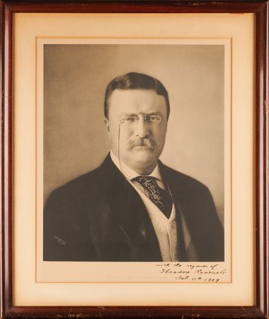 Lot #45 Theodore Roosevelt Signed Oversized Pach Bros. Photograph as President - Image 1